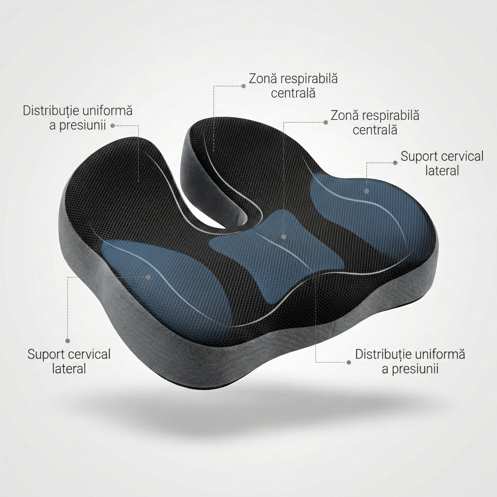 Detaliu al pernei ergonomice de șezut Back Care BMP1497