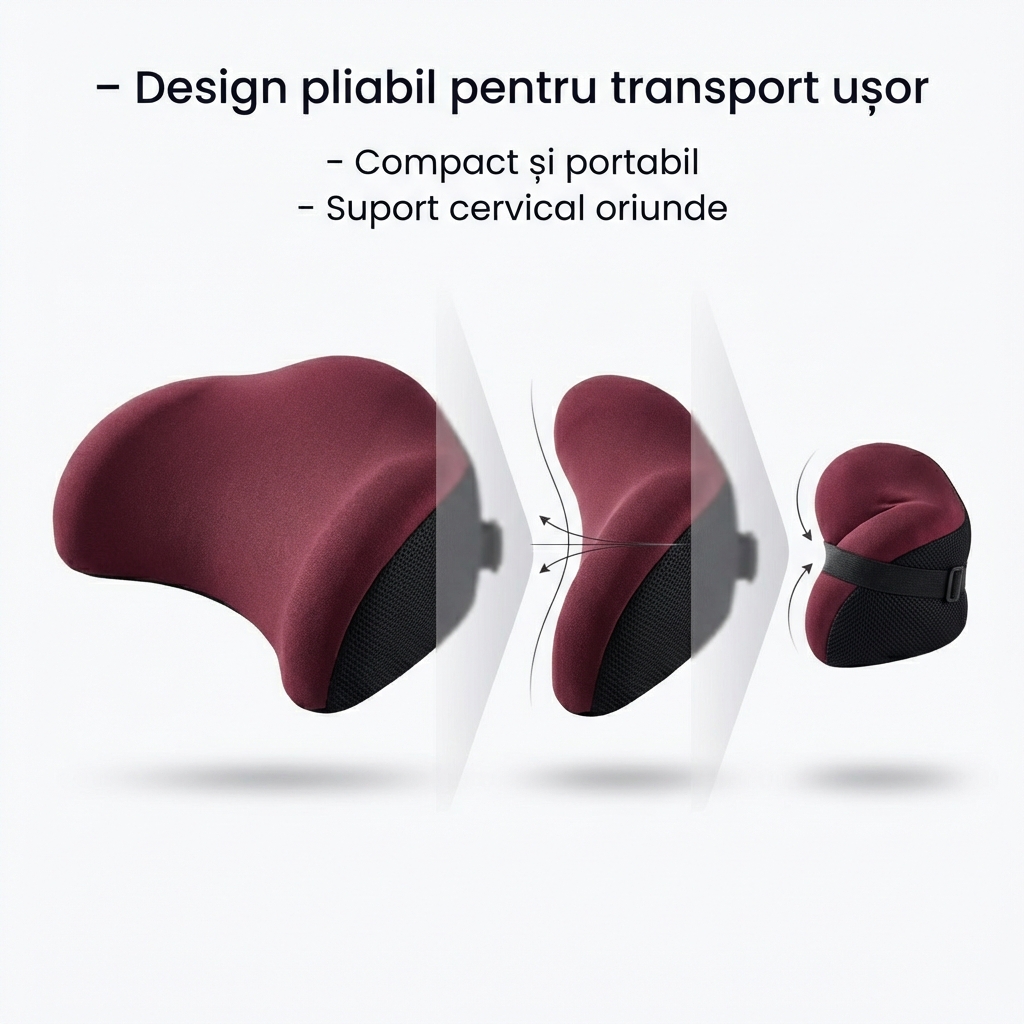 Detaliu formă ergonomică a pernei cervicale HG ProLine S21