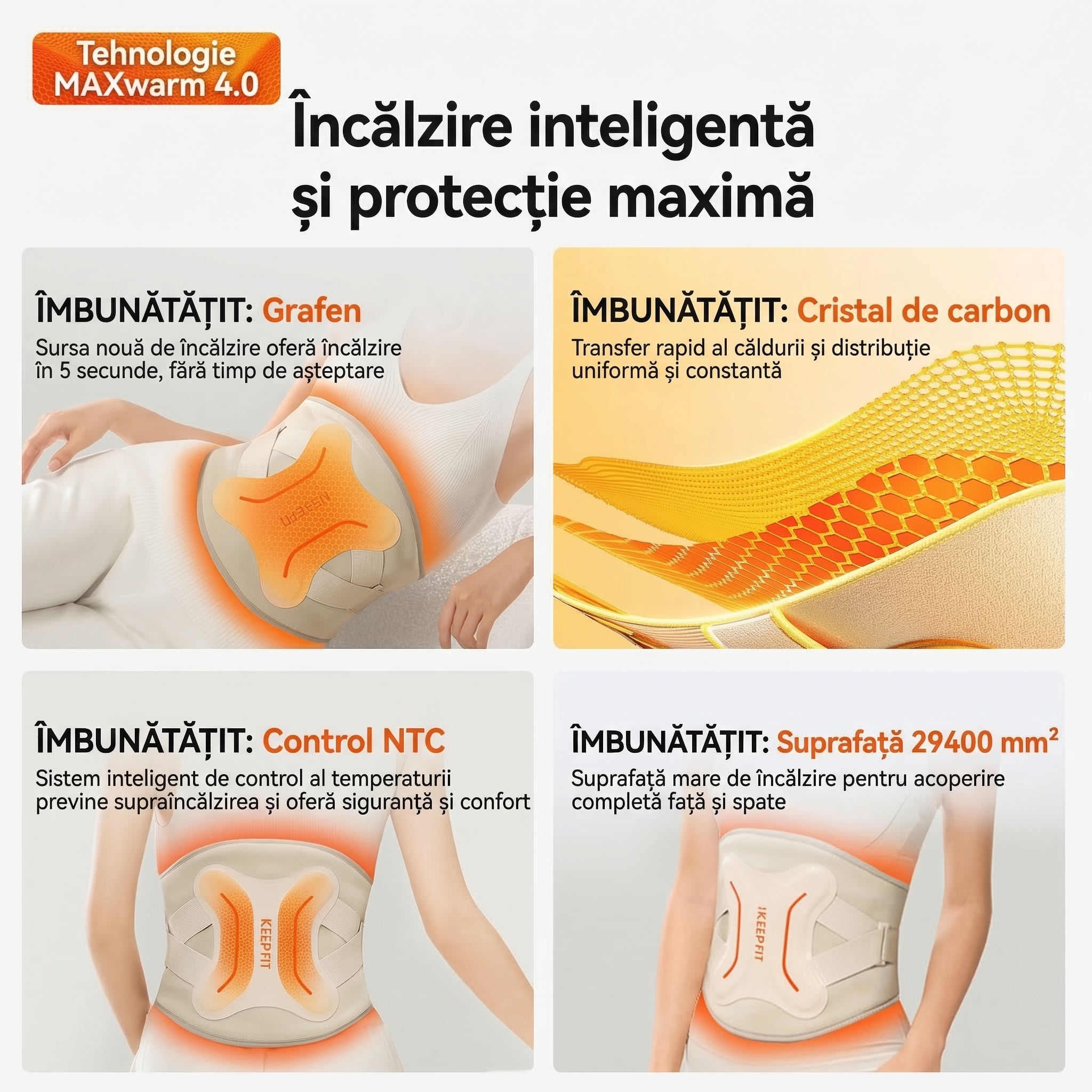 Tehnologia MAXwarm 4.0, grafen, cristal de carbon și control NTC
