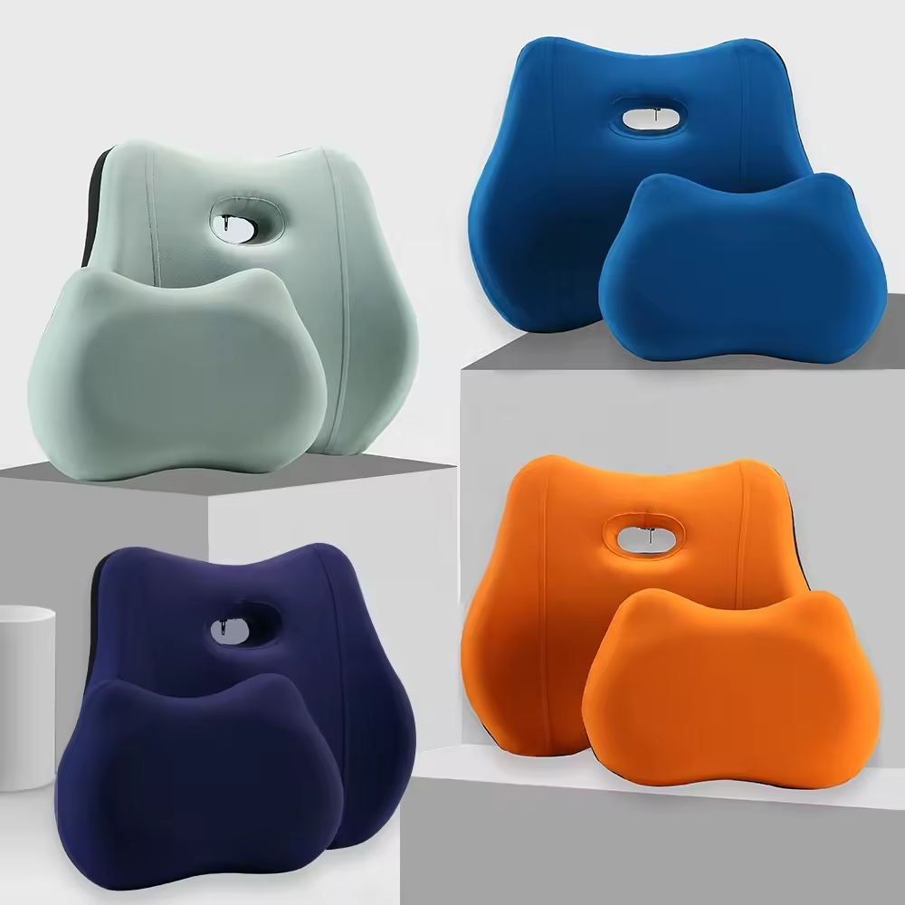Mai multe variante cromatice ale setului ergonomic lombar și cervical