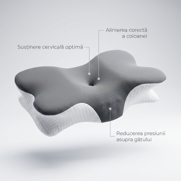 Perna cervicala ortopedica tip fluture pentru somn [3]