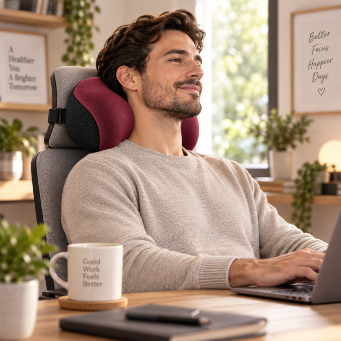 Pernă ergonomică cervicală pliabilă pentru susținere corectă a gâtului oriunde ai nevoie [4]