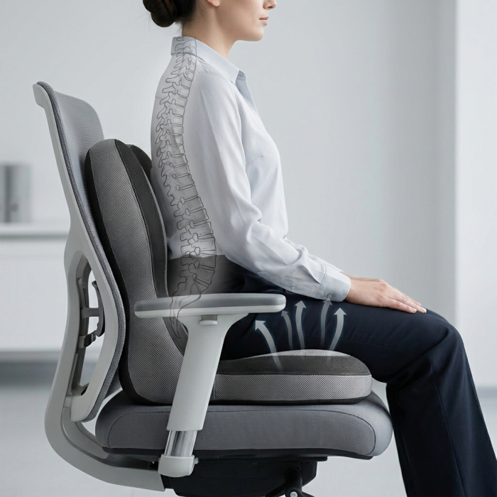 Suport lombar ergonomic pentru scaun si postura corecta [3]