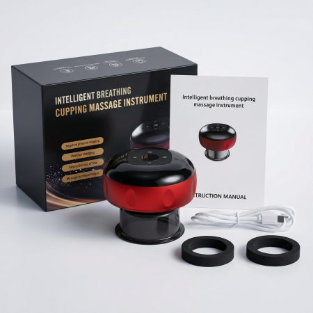 ⭐ KeepFit™ – Terapie Activă - Smart Cupping Pro™ – Dispozitiv Inteligent de Masaj cu Ventuze, Încălzire și Vacuum Controlat pentru Relaxare Musculară și Recuperare