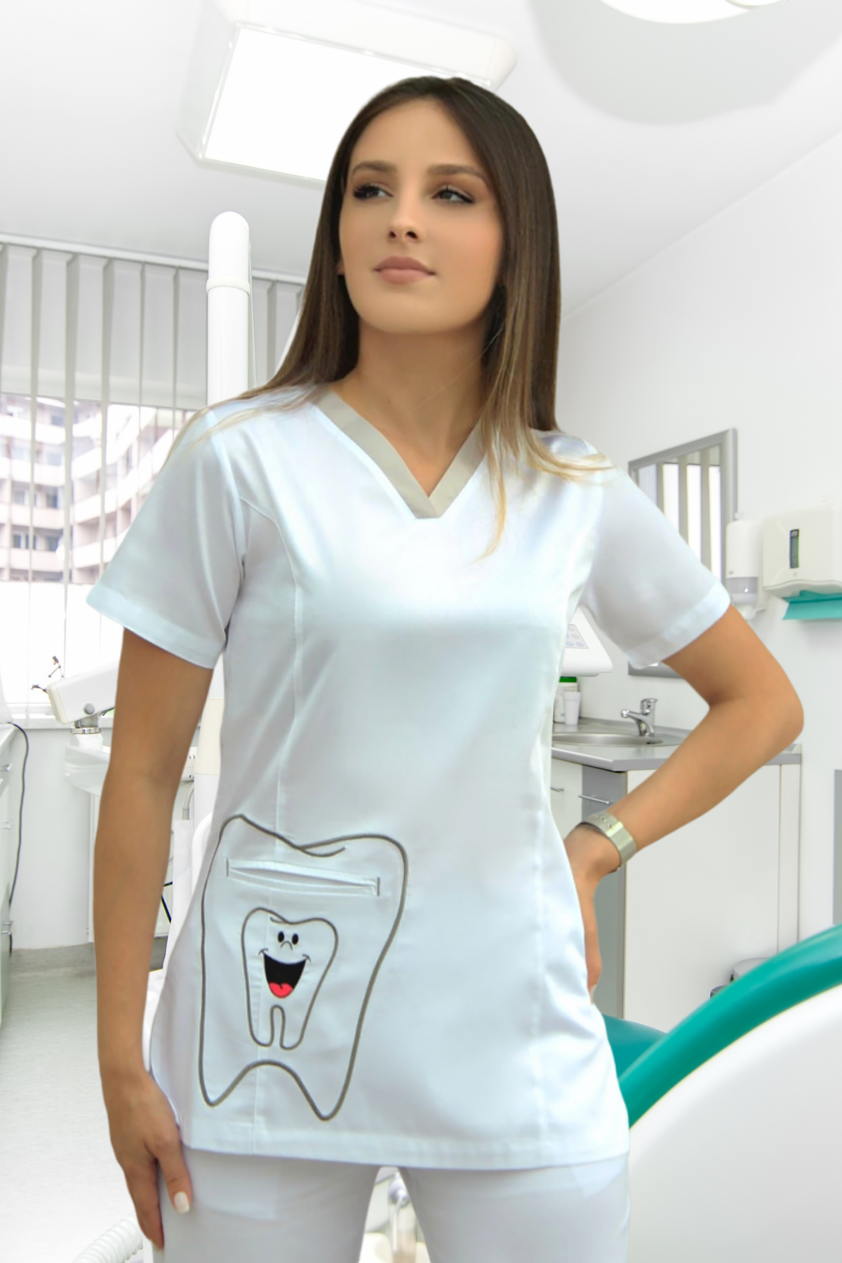 Noutati - Healthgear Pro-Line – Bluza „DentCare White”