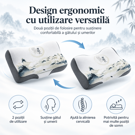 Perna cervicala ortopedica ergonomica pentru somn [2]