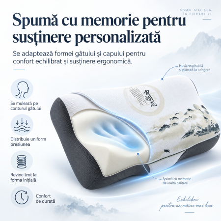Perna cervicala ortopedica ergonomica pentru somn [3]