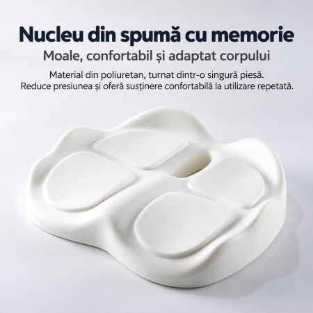 Pernă ortopedică pentru șezut cu memory foam pentru confort și reducerea presiunii [4]