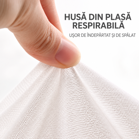 Pernă ergonomică bebeluși din memory foam, suport cap și gât pentru pătuț, landou și scaun auto [3]