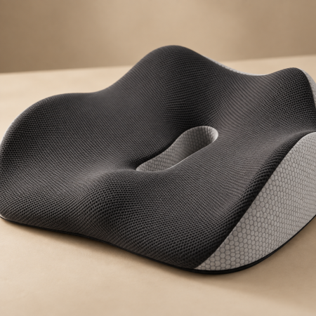 Pernă șezut ergonomică Back Care, memory foam, suport coccis, bază anti-alunecare, pentru birou și mașină [2]