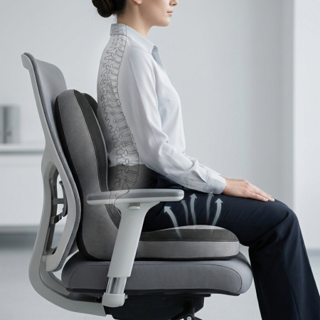 Suport lombar ergonomic pentru scaun si postura corecta [2]