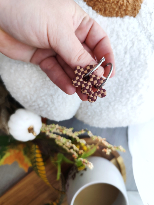 Cercei plaid Caramel [2]