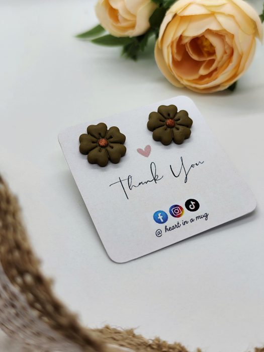 Cercei Flower kaki [2]