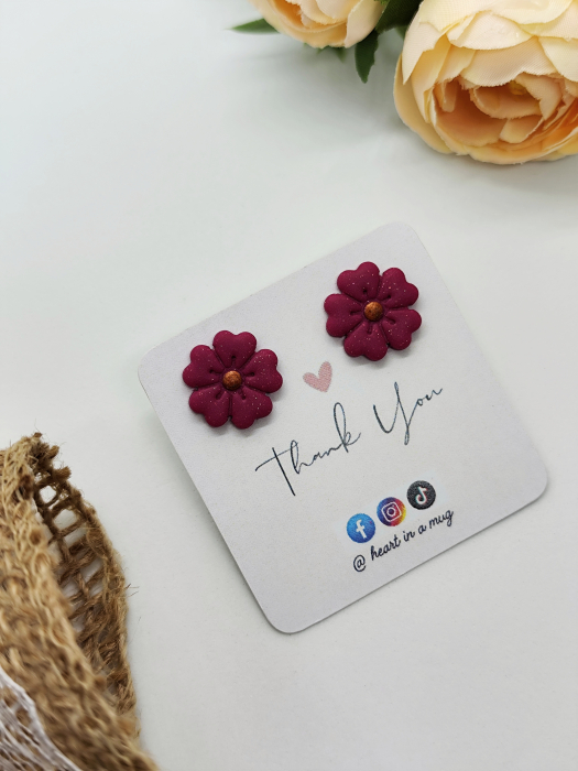 Cercei Flower pink [2]