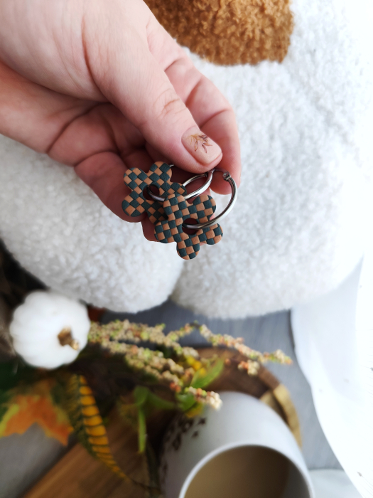 Cercei plaid Green [3]