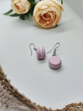 Cercei & coliere - Cercei Macarons Pink