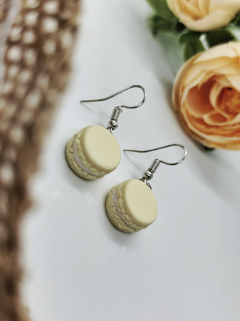 Cercei & coliere - Cercei Macarons Yellow