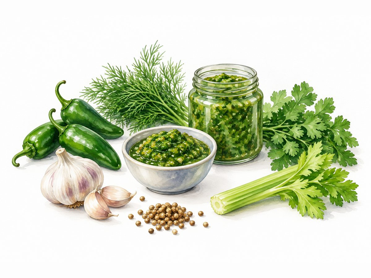 Adjika: pasta verde din Caucaz