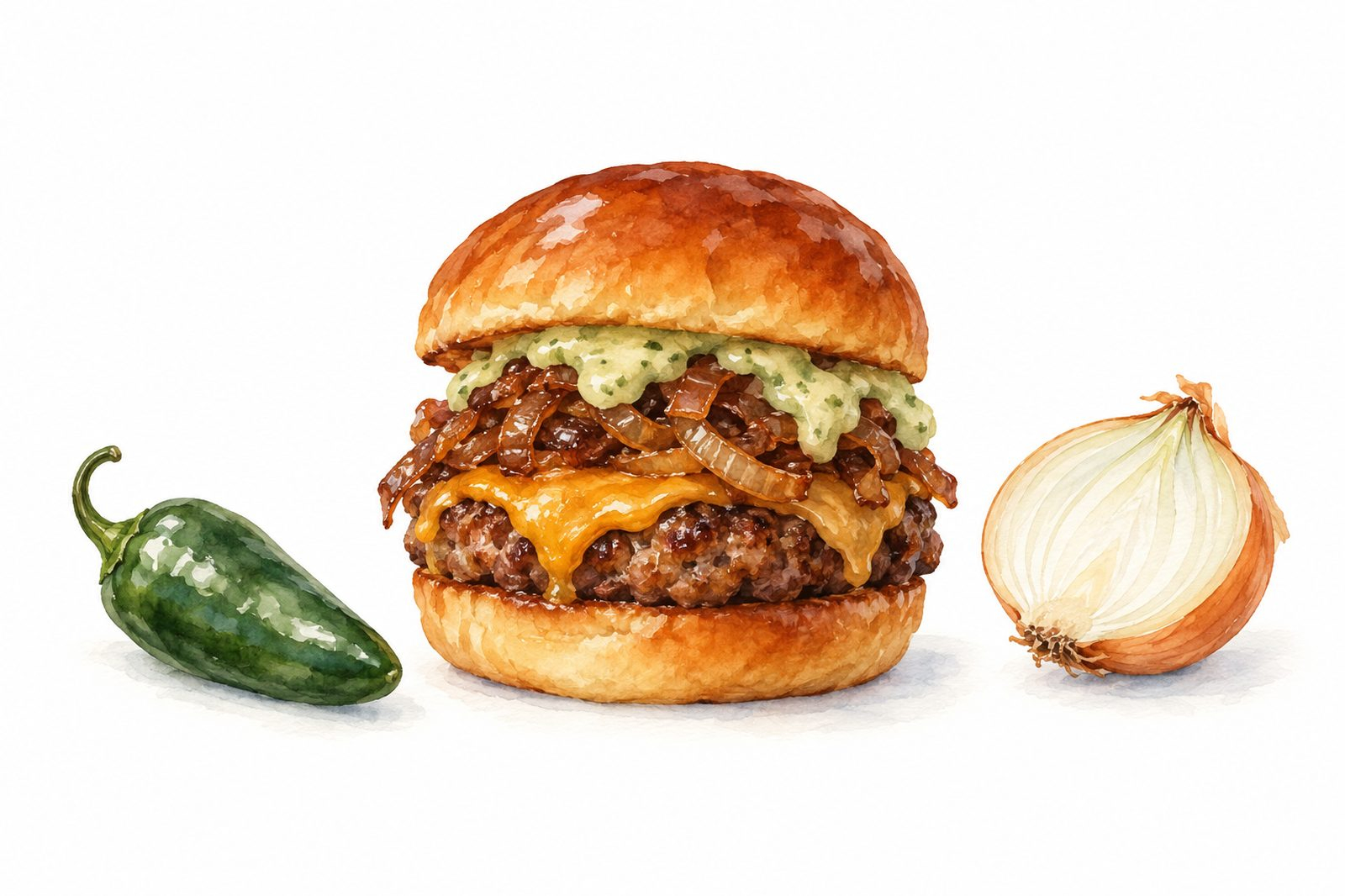 Burger Picant cu Cheddar: Rețetă