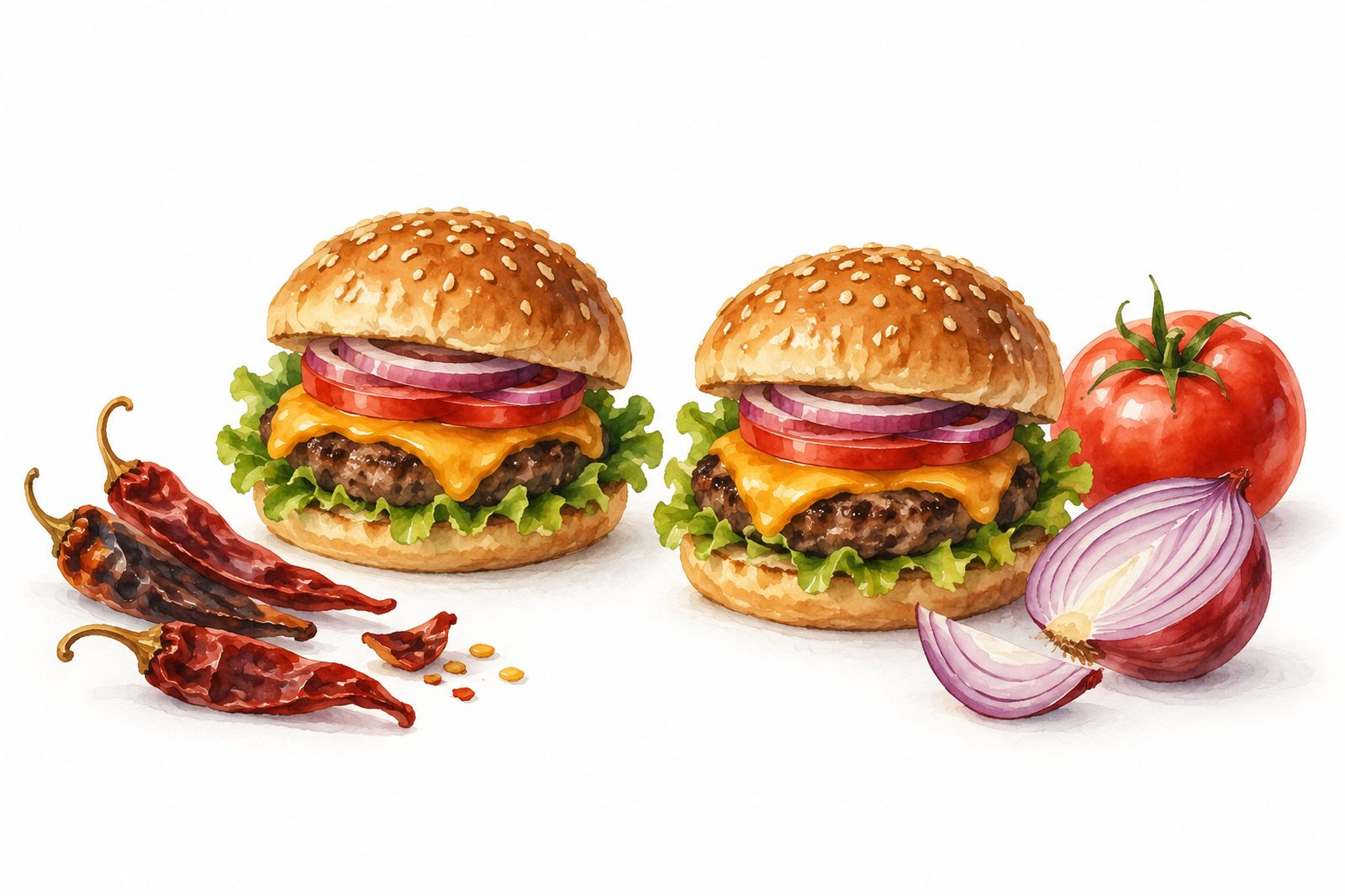 Burger cu Dublă Provocare de Iuțeală: Rețetă