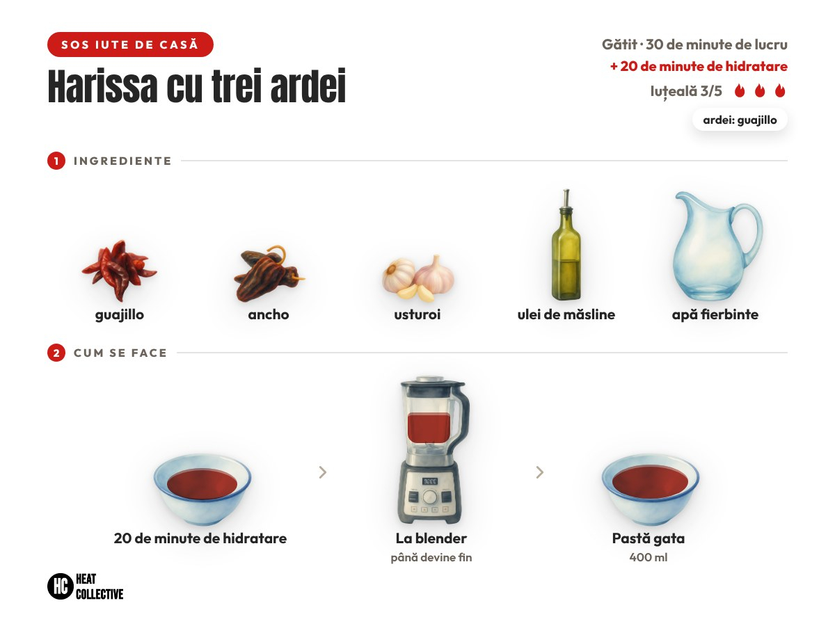 Harissa cu trei ardei