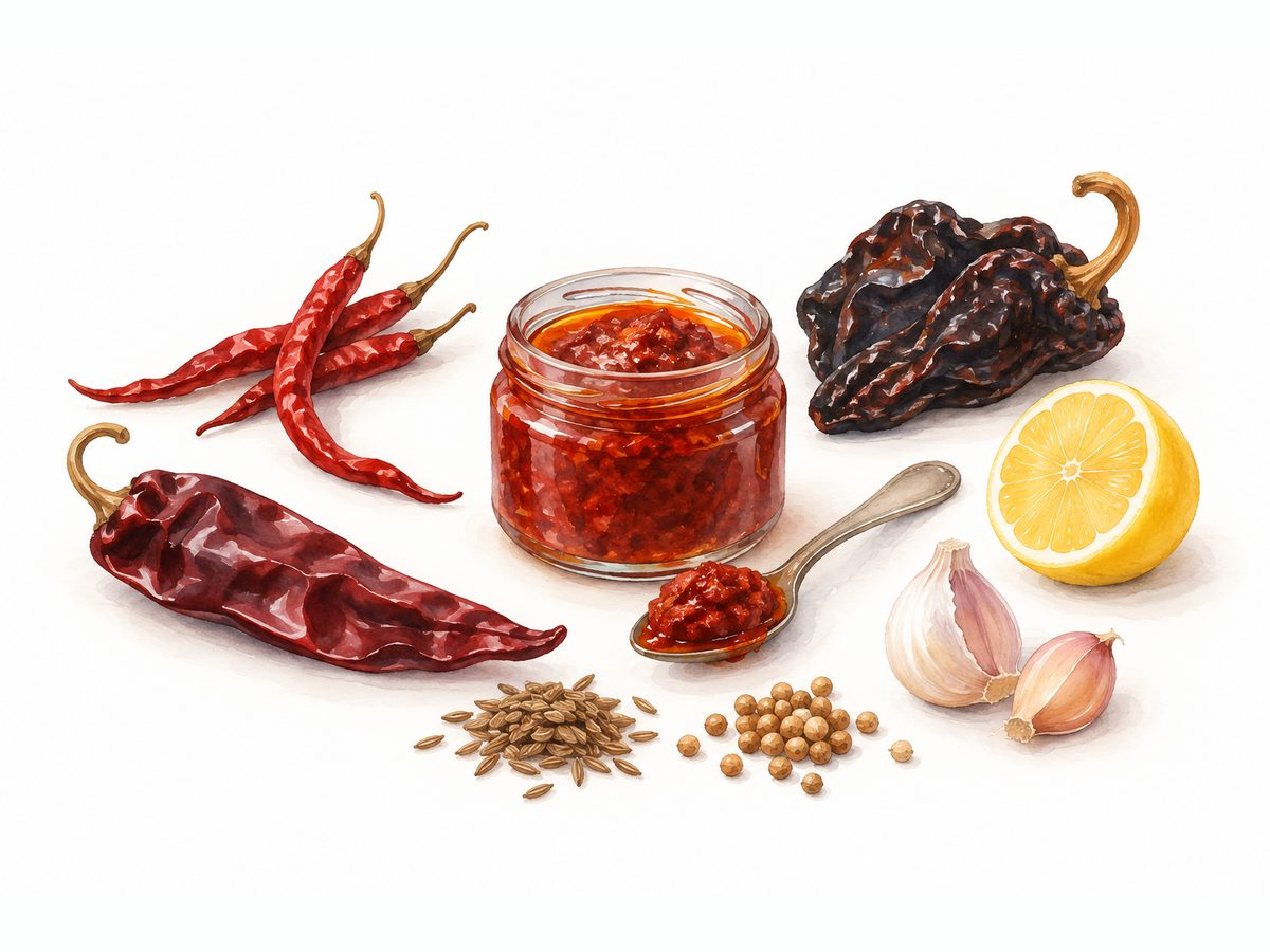 Harissa cu trei ardei
