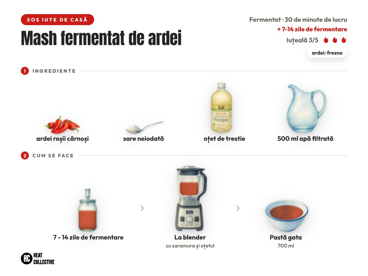 Mash fermentat de ardei: baza tuturor sosurilor