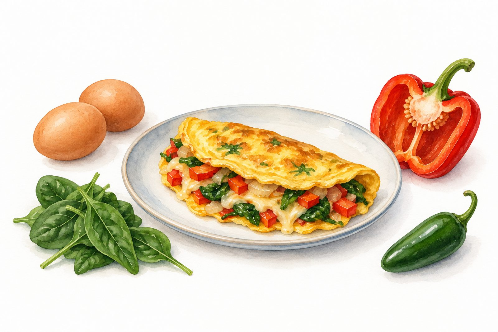 Omletă Picantă cu Legume: Rețetă