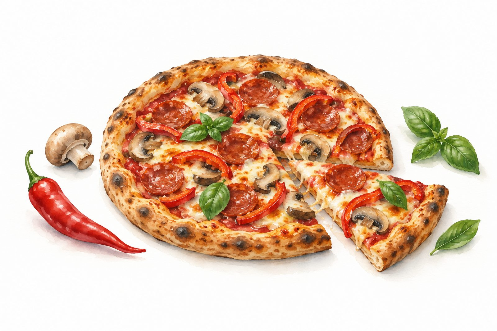 Pizza cu Topping Picant: Rețetă