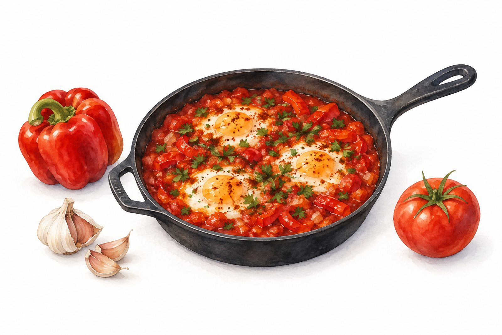 Shakshuka Picantă: Rețetă