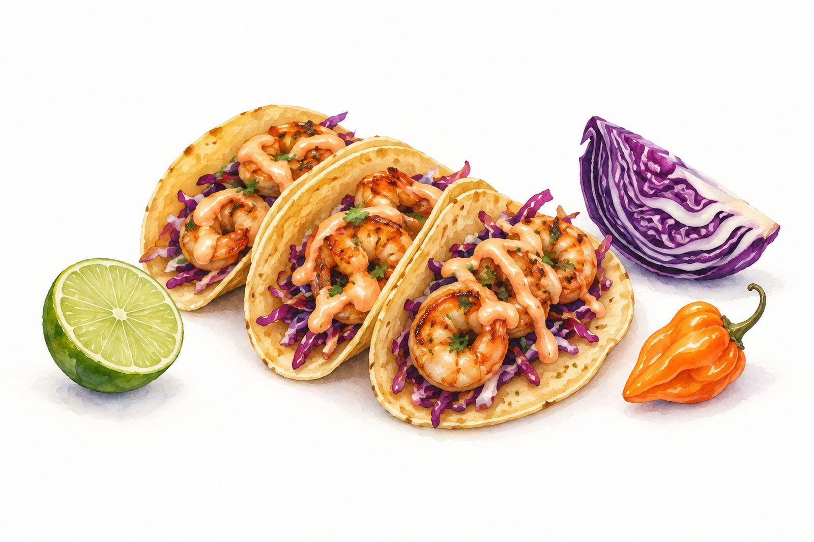 Tacos de Creveți Picanți: Rețetă