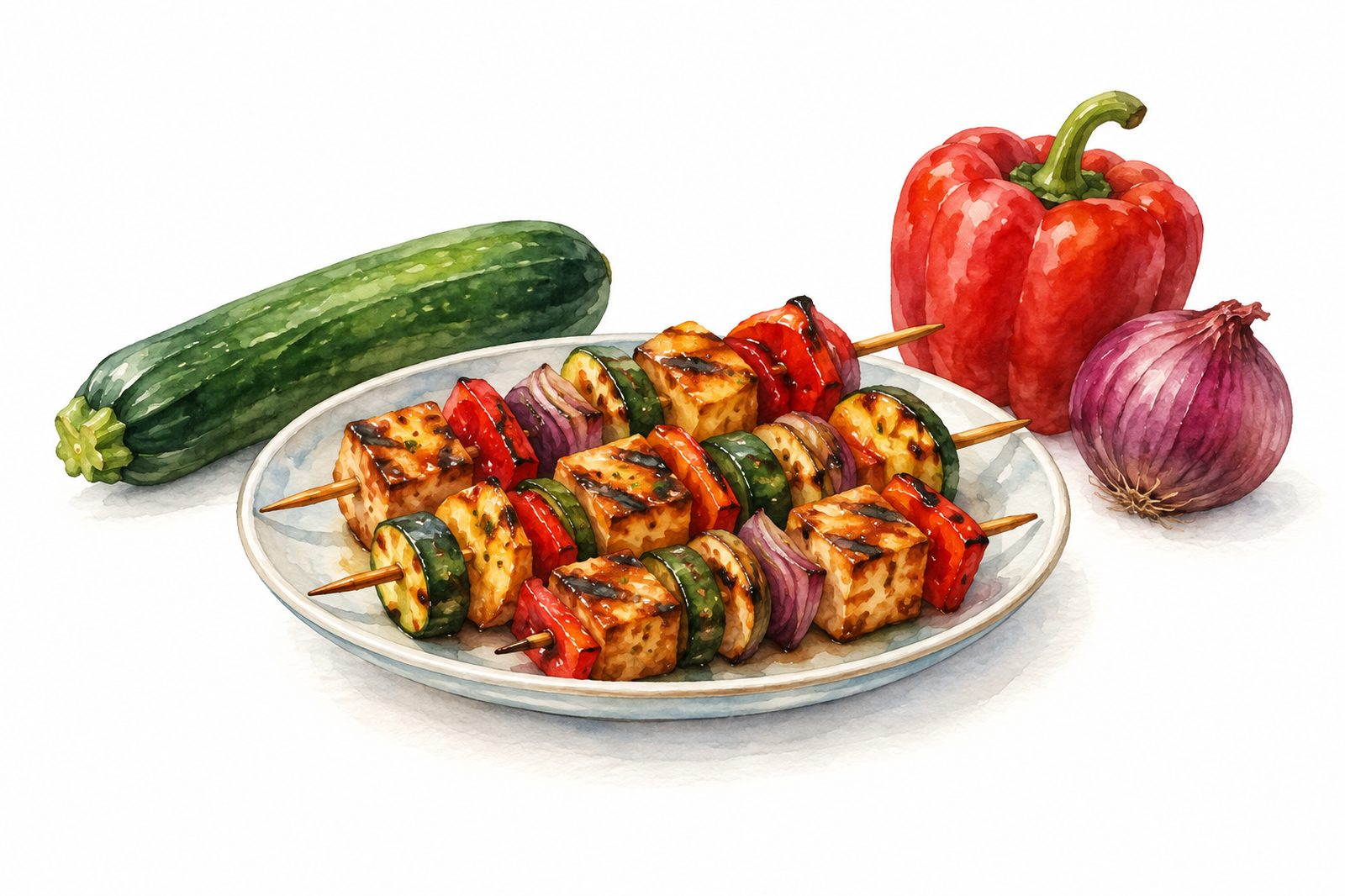 Tofu și Legume la Grătar: Rețetă