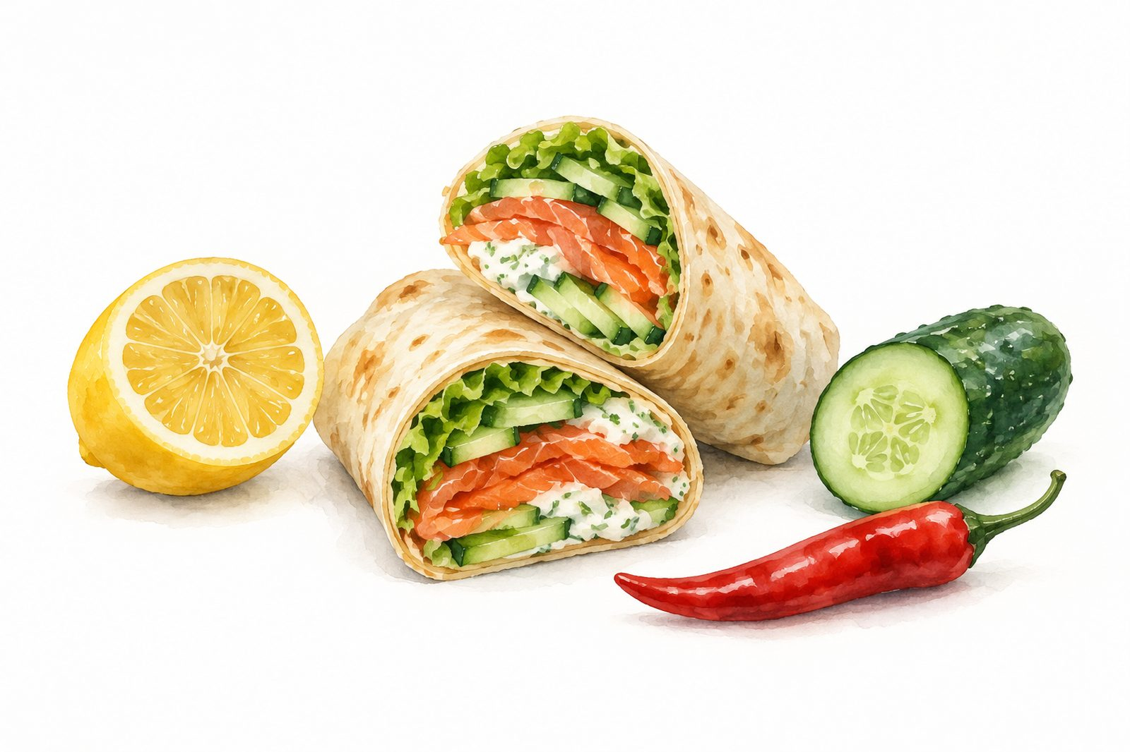 Wrap cu Somon Afumat Picant: Rețetă