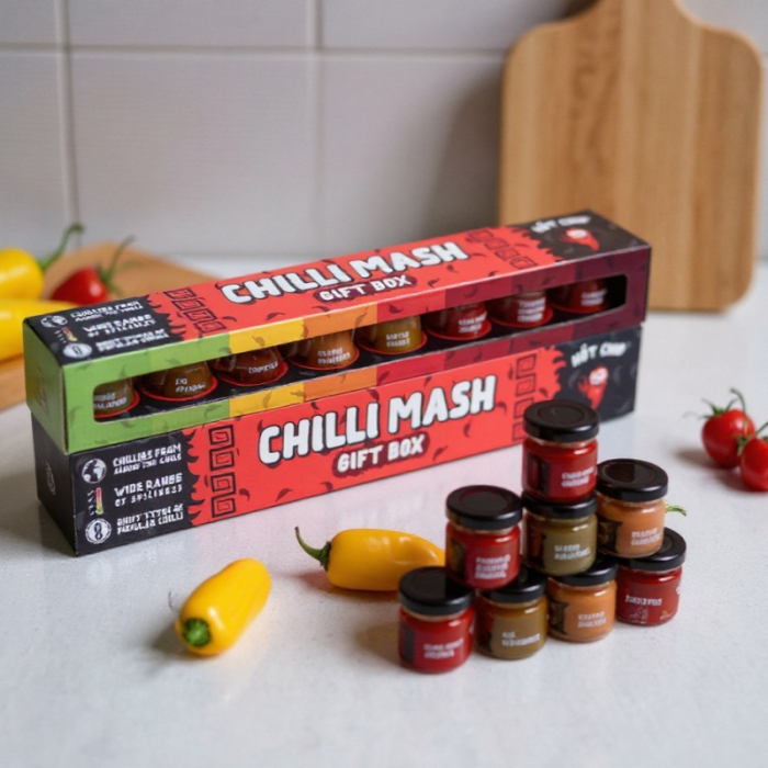 Hot-Chip Set Degustare Paste Chili opt Varietăți 8×35ml [4]