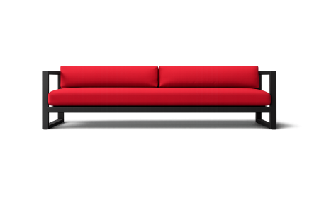 Mobilier exterior - Bancă minimalistă cu structură metalică „Spine Bench”