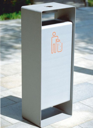 Coșuri gunoi - Coș de gunoi exterior metalic (Outdoor Trash Bin)