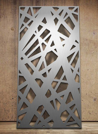 Panouri decorative - Panou decorativ metalic decupat pentru perete sau exterior – model abstract modern
