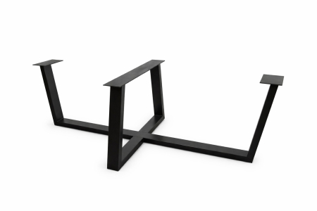 Mese & bănci - Picior metalic masă tip U din oțel – 1800x900x710 mm, negru mat