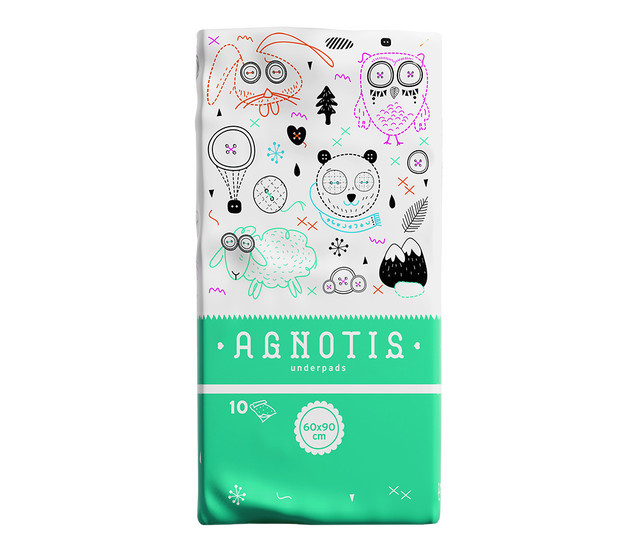 Aleze igenice absorbante pentru bebelusi agnotis, 60 x 90 cm, 10 buc - imagine produs HeiBebe.ro [1]