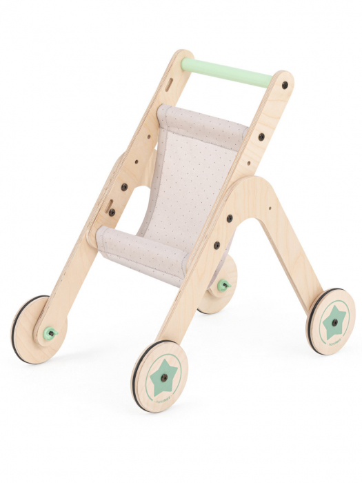 Antepremergator din lemn 2 in 1 mamatoyz carucior pentru papusi - imagine produs HeiBebe.ro [1]