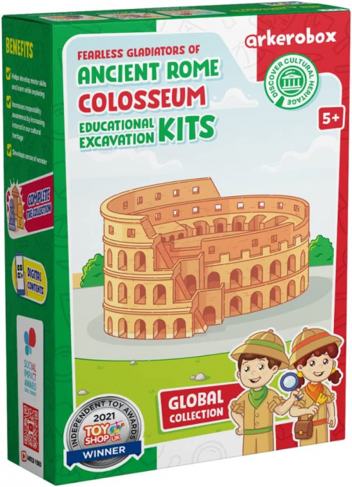 Arkerobox - set arheologic educational si puzzle 3d, roma antica, colosseum - imagine produs HeiBebe.ro [2]