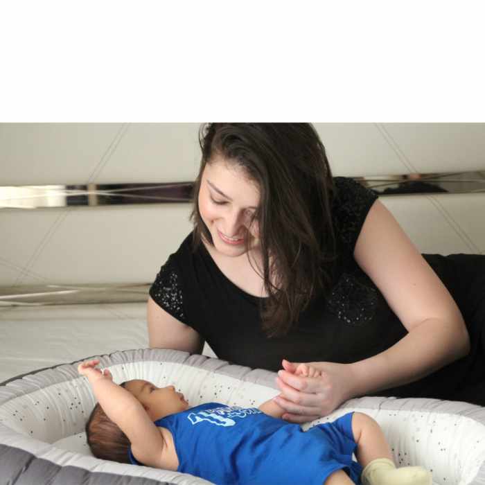 Babynest cu 2 fete babyjem luxury between parents - imagine produs HeiBebe.ro [5]