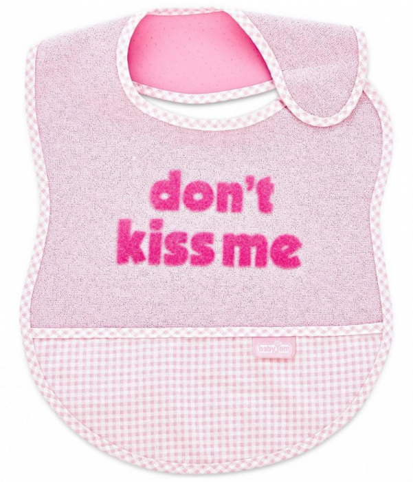 Baveta babyjem din bumbac dont kiss me - imagine produs HeiBebe.ro [3]