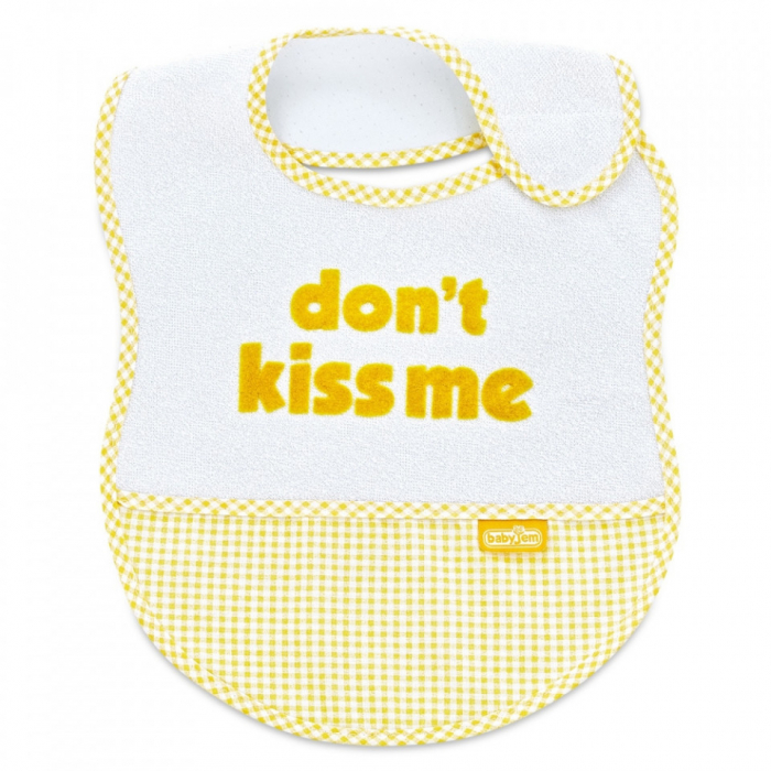 Baveta babyjem din bumbac dont kiss me - imagine produs HeiBebe.ro [1]