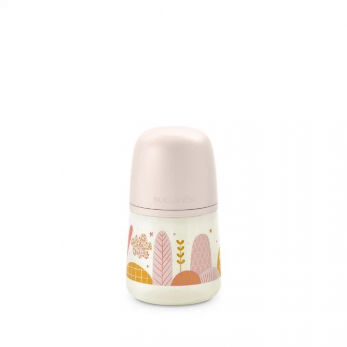 Biberon 150 ml tetina fiziologica sx pro debit lent roz dreams - imagine produs HeiBebe.ro [1]