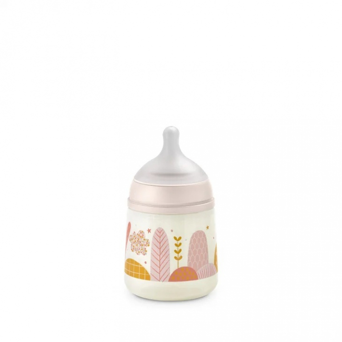 Biberon 150 ml tetina fiziologica sx pro debit lent roz dreams - imagine produs HeiBebe.ro [2]