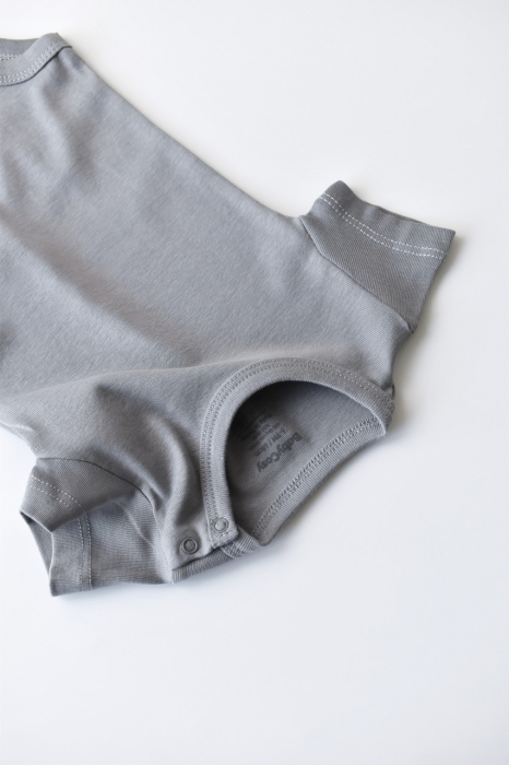 Body din bumbac organic gri babycosy - imagine produs HeiBebe.ro [2]