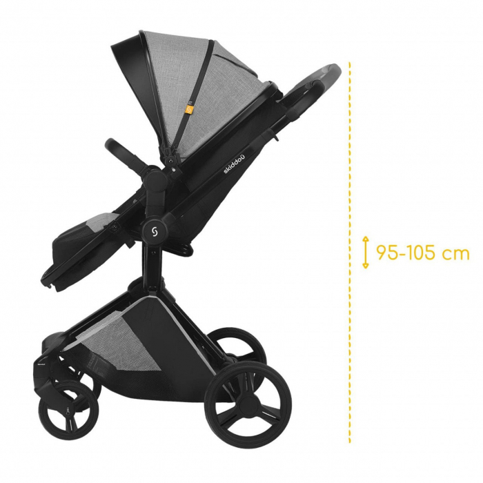 Carucior transformabil 2 in 1 skiddou nasjo normandic dream, gri - imagine produs HeiBebe.ro [7]