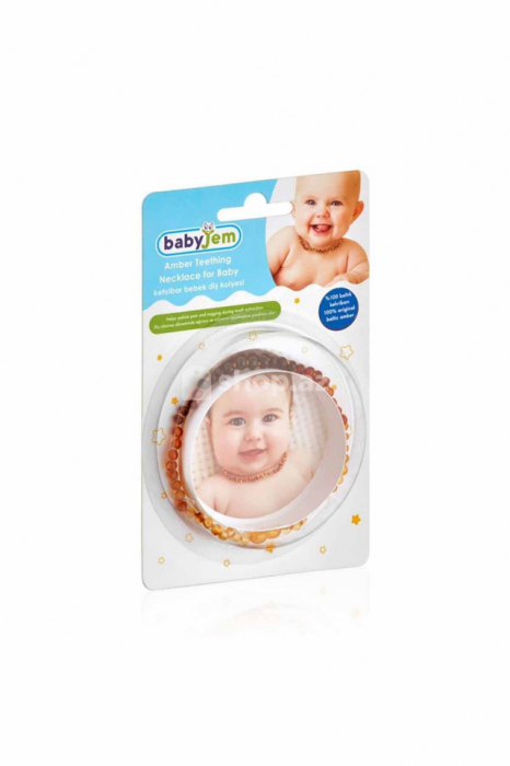 Colier din chihlimbar pentru copii babyjem - imagine produs HeiBebe.ro [2]