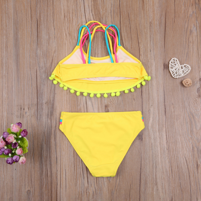 Costum de baie cu ciucuri din 2 piese - imagine produs HeiBebe.ro [7]